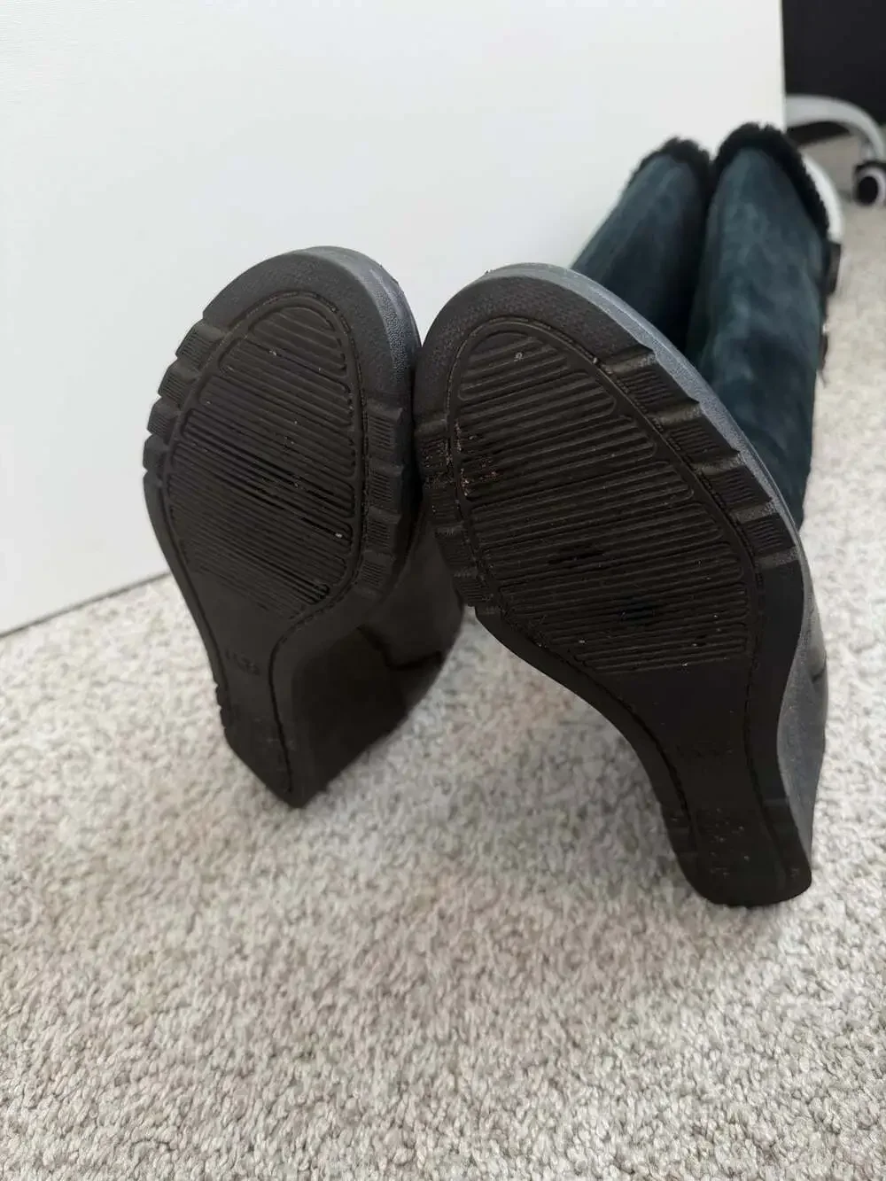 UGG Mischa Black Suede Wedge Bootie, Size 7 US (5.5 UK, 38 EU, 24 JPN)